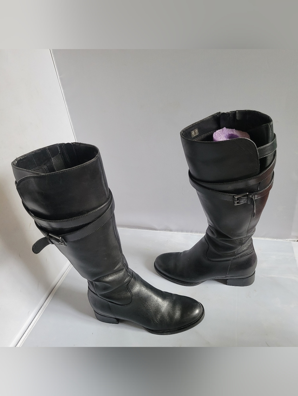 ECCO Z74116* Sullivan Womens Black Leather Boot Size 37 EUR/ 7 US